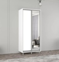 Шкаф-купе Mobildor-Lux Aron-S Chipboard/Mirror 100x230 White (00013736) фото №1 — интернет-магазин Desire.md