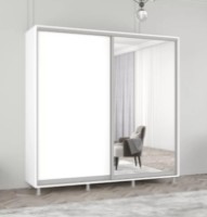 Шкаф-купе Mobildor-Lux Aron-S Chipboard/Mirror 190x210 White (arons9860)