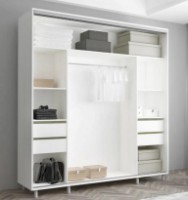 Dulap cu uşi glisante Mobildor-Lux Aron-S Chipboard/Mirror 200x230 White (arons9877) imaginea #2 — magazin online Desire.md