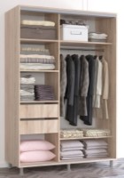 Dulap cu uşi glisante Mobildor-Lux Aron Chipboard/Mirror 150x240 Oak Sonoma (aron1920) imaginea #2 — magazin online Desire.md