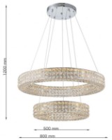 Люстра Lampardi Aurora LP112-D80+50 фото №3 — интернет-магазин Desire.md