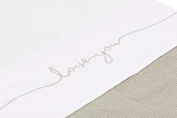 Cearșaf pentru copii Jollein Love you Nougat 120x150cm (008-524-65359) imaginea #2 — magazin online Desire.md