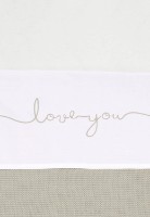 Cearșaf pentru copii Jollein Love you Nougat 120x150cm (008-524-65359) imaginea #3 — magazin online Desire.md