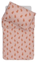Lenjerie de pat pentru copii Jollein Miffy Shadow Wild Rose 100x140cm (003-005-68054)