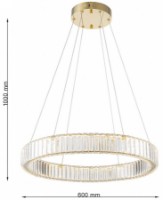 Люстра Lampardi Crysto LP127-D60P фото №3 — интернет-магазин Desire.md