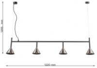 Люстра Lampardi Horn LP9032-4P фото №3 — интернет-магазин Desire.md