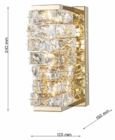 Бра Lampardi Perla LP124-1WS фото №3 — интернет-магазин Desire.md