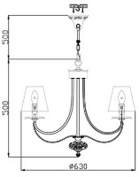 Люстра Maytoni ARM326-05-W фото №2 — интернет-магазин Desire.md