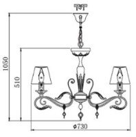 Люстра Maytoni ARM332-05-R фото №2 — интернет-магазин Desire.md