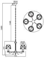 Люстра Maytoni H102-05-R фото №2 — интернет-магазин Desire.md