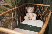 Cearșaf pentru copii Jollein Stargaze Leaf Green 120x150cm (008-524-66091) imaginea #2 — magazin online Desire.md