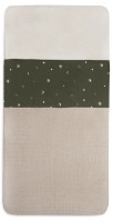 Cearșaf pentru copii Jollein Stargaze Leaf Green 120x150cm (008-524-66091)