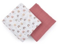 Пелёнки Petite&Mars Misty Rose Rainbows 2pcs 120x120cm (417362)