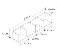 Навесная полка Nex Home 13-04-01 White фото №3 — интернет-магазин Desire.md