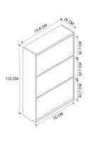 Rafturi pentru pantofi Nex Home 18-03-21 Oak/White imaginea #4 — magazin online Desire.md