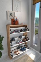 Rafturi pentru pantofi Nex Home 18-03-21 Oak/White imaginea #2 — magazin online Desire.md