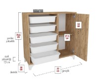 Comodă Nex Home KAYRA-5-CA Oak imaginea #3 — magazin online Desire.md