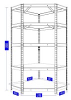 Unitate de rafturi de depozitare Nex Budget 1800x900x400x705mm (NX-00000093) imaginea #4 — magazin online Desire.md