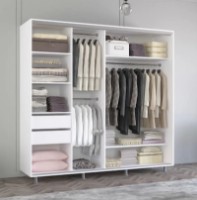 Шкаф-купе Mobildor-Lux Aron Chipboard/Mirror 210x210 White (aron1816) фото №2 — интернет-магазин Desire.md