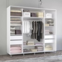 Шкаф-купе Mobildor-Lux Aron Chipboard/Mirror 260x220 White (aron3096) фото №2 — интернет-магазин Desire.md