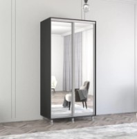 Dulap cu uşi glisante Mobildor-Lux Aron Mirror 100x220 Anthracite (aron657) imaginea #1 — magazin online Desire.md