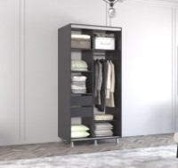 Dulap cu uşi glisante Mobildor-Lux Aron Mirror 130x210 Anthracite (aron1858) imaginea #2 — magazin online Desire.md