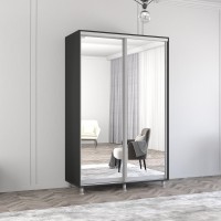 Dulap cu uşi glisante Mobildor-Lux Aron Mirror 130x210 Anthracite (aron1858) imaginea #1 — magazin online Desire.md