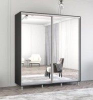 Dulap cu uşi glisante Mobildor-Lux Aron Mirror 230x210 Anthracite (aron1955) imaginea #1 — magazin online Desire.md