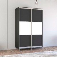 Dulap cu uşi glisante Mobildor-Lux Aron 140x200 Anthracite/White (aron2050) K imaginea #1 — magazin online Desire.md