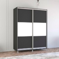 Dulap cu uşi glisante Mobildor-Lux Aron 160x200 Anthracite/White (aron1424) K imaginea #1 — magazin online Desire.md