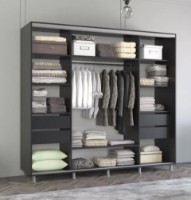 Dulap cu uşi glisante Mobildor-Lux Aron 240x200 Anthracite/White (aron2210) K imaginea #2 — magazin online Desire.md