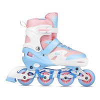 Role cu set de protecție Nils Extreme, s.31-34 White (NA0189)