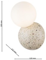 Бра Lampardi Concrete LP5168-1W фото №3 — интернет-магазин Desire.md