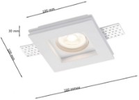 Встраиваемый светильник Lampardi Gyps LP9043 фото №3 — интернет-магазин Desire.md