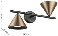 Бра Lampardi Horn LP9031-2W фото №3 — интернет-магазин Desire.md