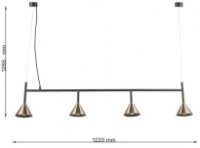 Люстра Lampardi Horn LP9031-4P фото №3 — интернет-магазин Desire.md