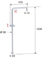 Душевая штанга Remer Lux 330U фото №2 — интернет-магазин Desire.md