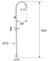 Bara de duș Remer Lux 330L imaginea #2 — magazin online Desire.md