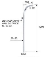 Душевая штанга Remer Lux 329W фото №2 — интернет-магазин Desire.md