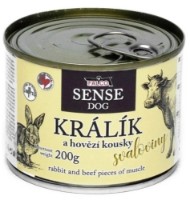 Hrană umedă pentru câini Falco Sense Dog Rabbit & Beef 200g