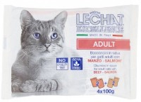 Hrană umedă pentru pisici Lechat Excellence Lechat Excellence Adult Beef/Salmon 4x100g