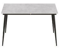 Masă pentru bucătărie Ferrum-Decor Dandy 120/160x70x75H Beton/Black (DAND108) imaginea #1 — magazin online Desire.md