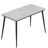 Masă pentru bucătărie Ferrum-Decor Dandy 120/160x70x75H Beton/Black (DAND108) imaginea #2 — magazin online Desire.md