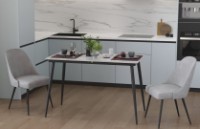 Masă pentru bucătărie Ferrum-Decor Dandy 120/160x70x75H Beton/Black (DAND108) imaginea #7 — magazin online Desire.md