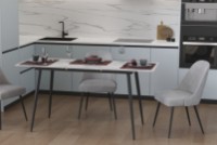 Masă pentru bucătărie Ferrum-Decor Dandy 120/160x70x75H Beton/Black (DAND108) imaginea #8 — magazin online Desire.md