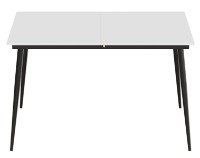 Masă pentru bucătărie Ferrum-Decor Dandy 120/160x70x75H White/Black (DAND114) imaginea #1 — magazin online Desire.md