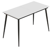 Masă pentru bucătărie Ferrum-Decor Dandy 120/160x70x75H White/Black (DAND114) imaginea #2 — magazin online Desire.md