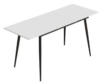 Masă pentru bucătărie Ferrum-Decor Dandy 120/160x70x75H White/Black (DAND114) imaginea #3 — magazin online Desire.md