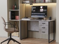 Masa de birou Ferrum-Decor Harry 75x120x70 Beton/Black (GARI2395) imaginea #3 — magazin online Desire.md