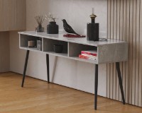 Тумба под ТВ Ferrum-Decor Kentucky 45x139x38 Beton/Black (KENT1000) фото №2 — интернет-магазин Desire.md